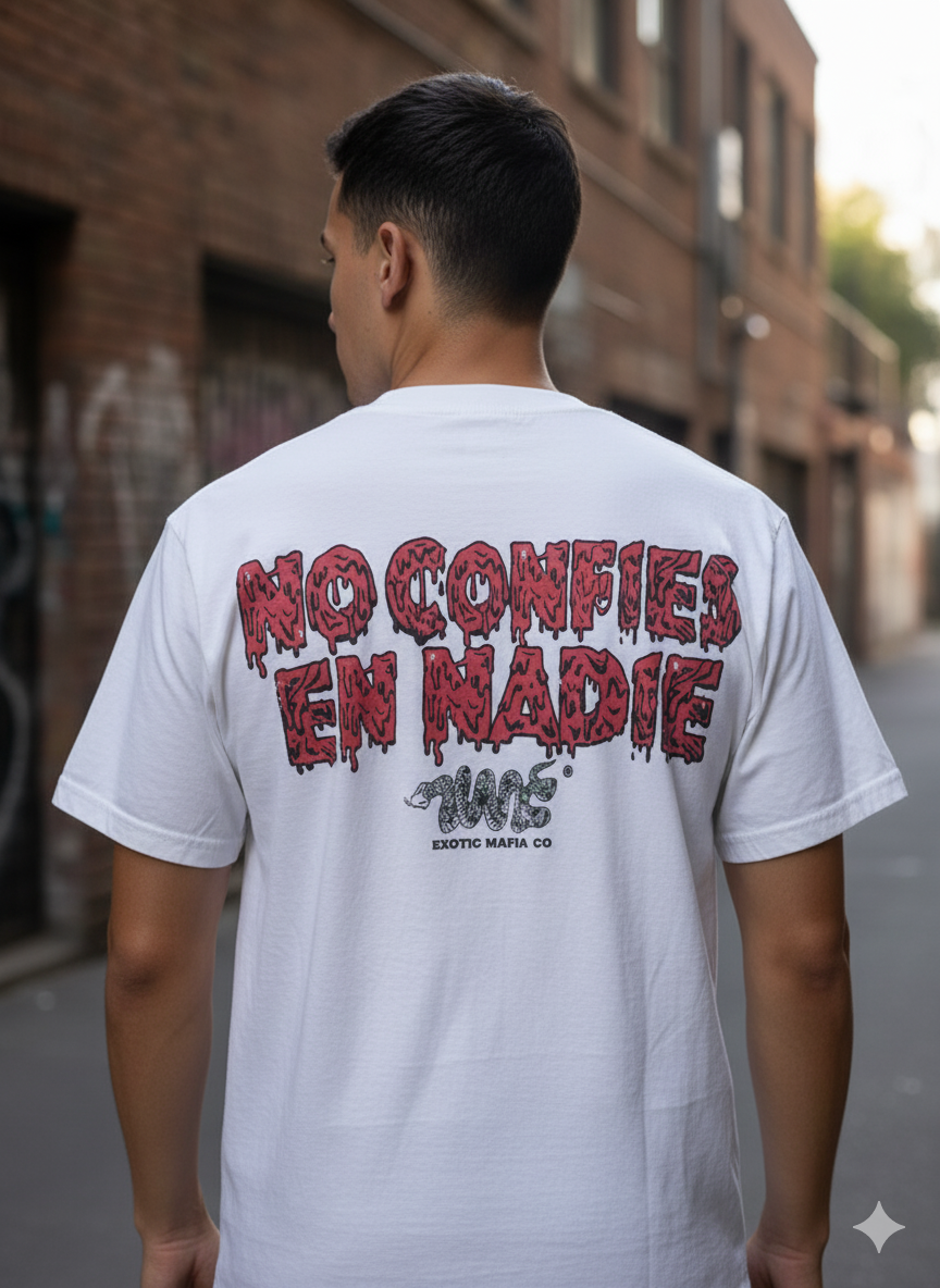 WHITE "NO CONFIES" SHORT SLEEVE