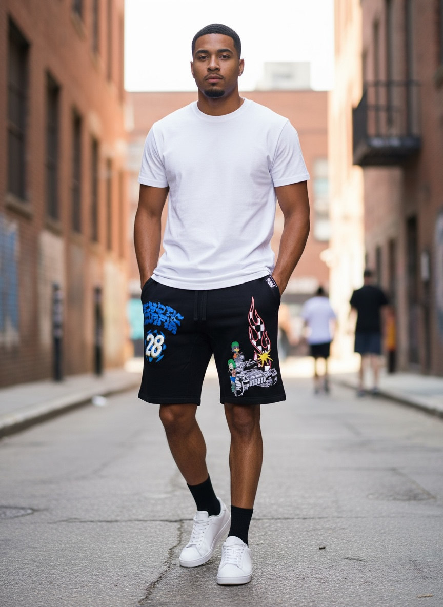 BLACK RRW SHORTS